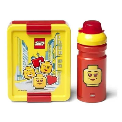 LEGO ICONIC Girl svačinový set (láhev a box) žlutá/červená - Autor Neuveden