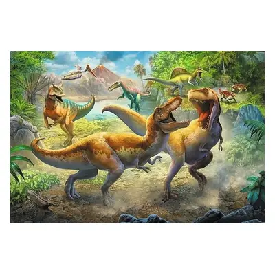 Puzzle Dinosauří souboj - Autor Neuveden