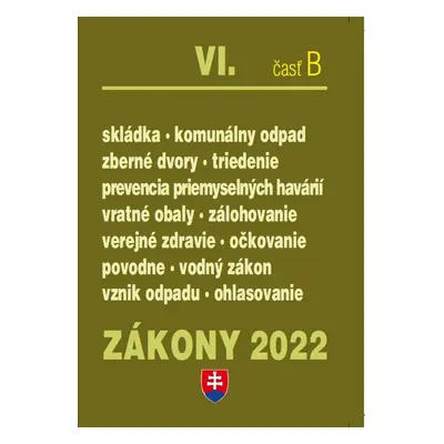 Zákony VI-B/2022 – odpady • obaly - Autor Neuveden