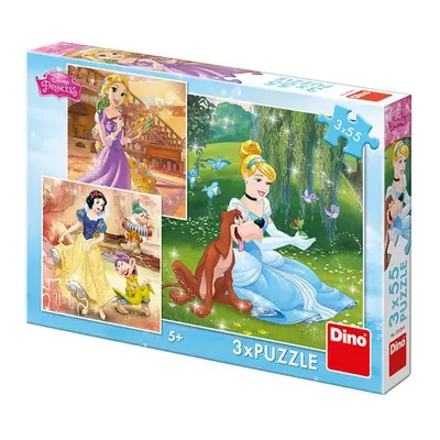 Puzzle 3x55 Princezny Volné odpoledne - Autor Neuveden