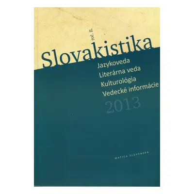 Slovakistika 2013 - Imrich Sedlák