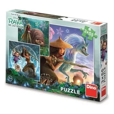 Puzzle 3x55 Raya a kamarádi - Autor Neuveden