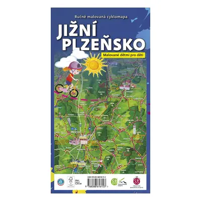 Ručně malovaná cyklomapa Jižní Plzeňsko - Autor Neuveden