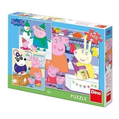 Puzzle 3x55 Peppa Pig Veselé odpoledne - Autor Neuveden