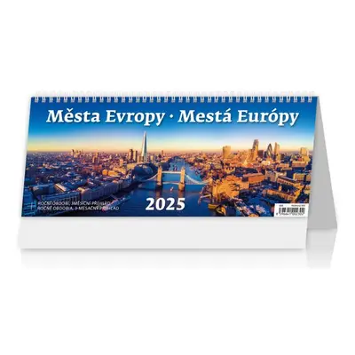 Města Evropy 2025 - stolní kalendář - Autor Neuveden