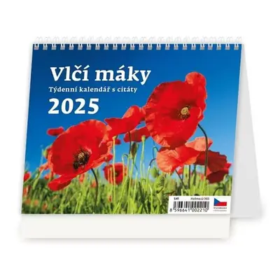 Vlčí máky 2025 - stolní kalendář - Autor Neuveden