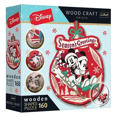 Wood Craft Origin puzzle Vánoční dobrodružství Mickeyho a Minnie - Autor Neuveden