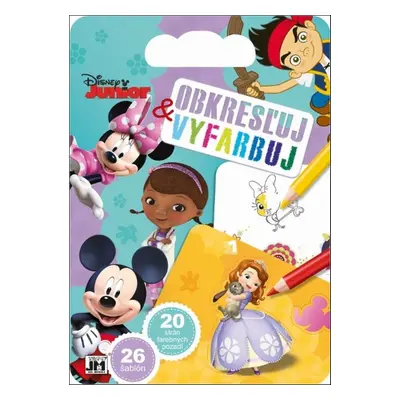 Obkresľuj a vyfarbuj Disney Junior - Autor Neuveden