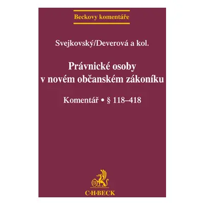 Právnické osoby v novém občanském zákoníku - Mgr. Mojmír Přívara