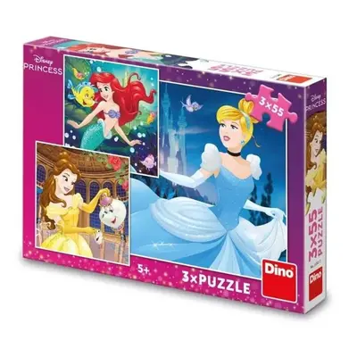 Puzzle 3x55 Veselé princezny - Autor Neuveden