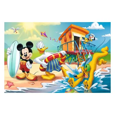 Puzzle Mickey Mouse na pláži - Autor Neuveden