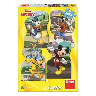 Puzzle 4x54 Mickey ve městě - Autor Neuveden