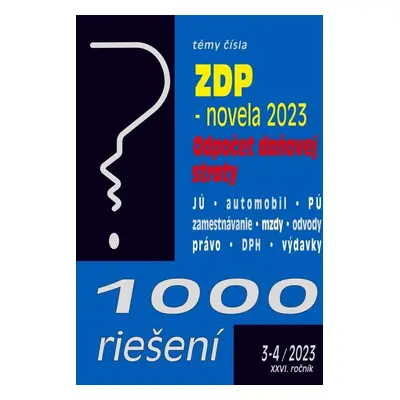 1000 riešení 3-4/2023 – Zákon o dani z príjmov - Autor Neuveden