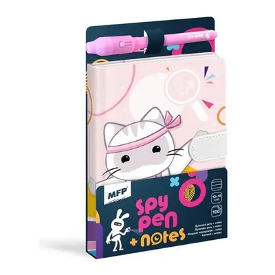 Blok s magnetem Spy notes fialový s fixem - Autor Neuveden