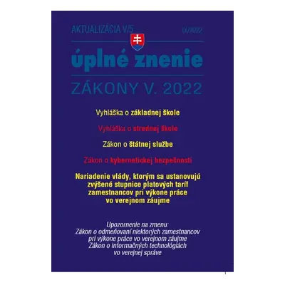 Aktualizácia V/5 2022 – štátna služba, informačné technológie verejnej správy - Autor Neuveden