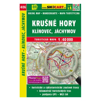 Krušné hory Klínovec, Jáchymov 1:40 000 - Autor Neuveden