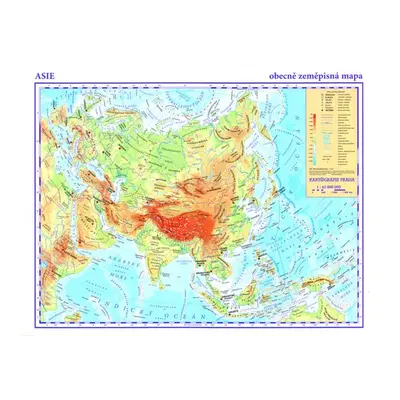 Asie Obecně zeměpisná mapa - Autor Neuveden