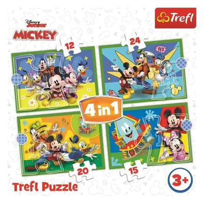 Puzzle Mickeyho klubík S přáteli 4v1 - Autor Neuveden