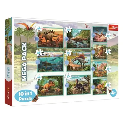 Puzzle Dinosauři MEGA PACK 10v1 - Autor Neuveden