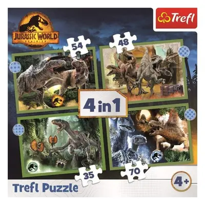 Puzzle Jurský svět Nadvláda 4v1 - Autor Neuveden