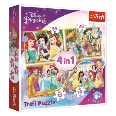 Puzzle Disney princezny: Šťastný den 4v1 - Autor Neuveden