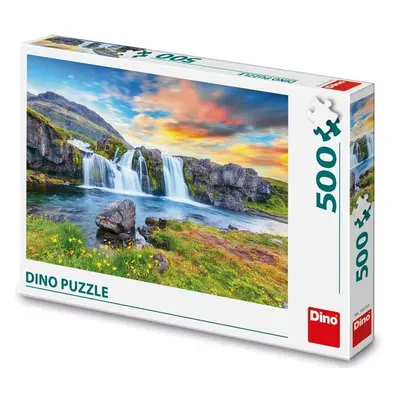 Puzzle 500 Islandský vodopád - Autor Neuveden