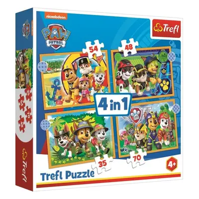 Puzzle Tlapková patrola: Prázdniny 4v1 - Autor Neuveden