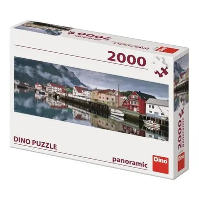 Puzzle 2000 Rybářská vesnice panoramic - Autor Neuveden