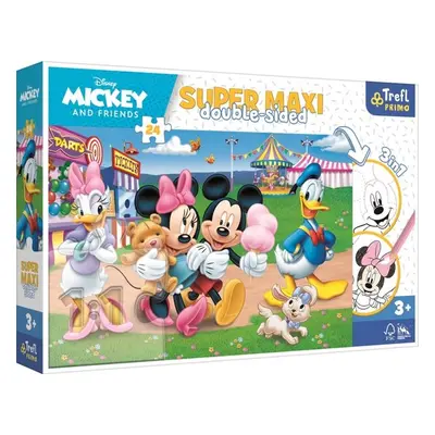 Oboustranné puzzle Mickey Mouse: Na pouti SUPER MAXI - Autor Neuveden