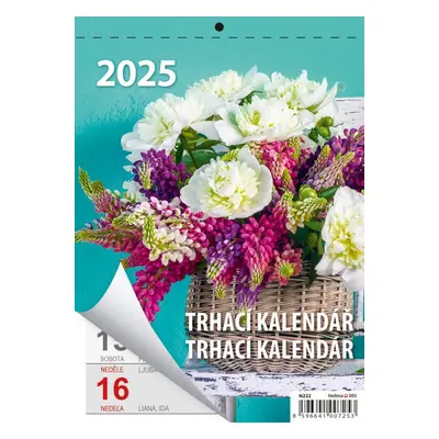 Týdenní trhací kalendář A5 2025 - nástěnný kalendář - Autor Neuveden