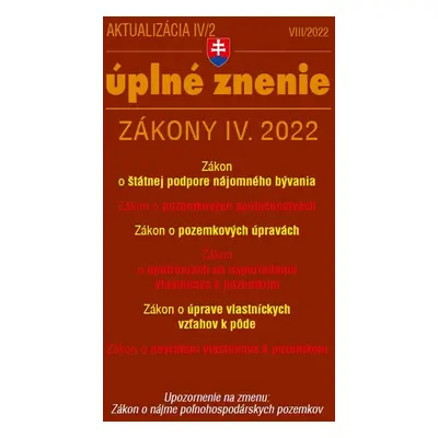 Aktualizácia IV/2 2022 – bývanie, stavebný zákon - Autor Neuveden