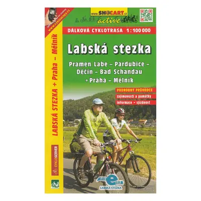 Labská stezka, Pramen Labe - Bad Schandau - Praha - Mělník 1:100 000 - Autor Neuveden