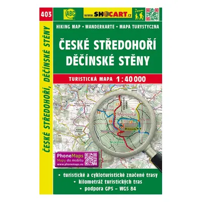 České středohoří, Děčínské stěny 1:40 000 - Autor Neuveden