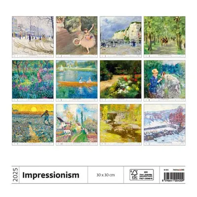 Impressionism 2025 - nástěnný kalendář - Autor Neuveden