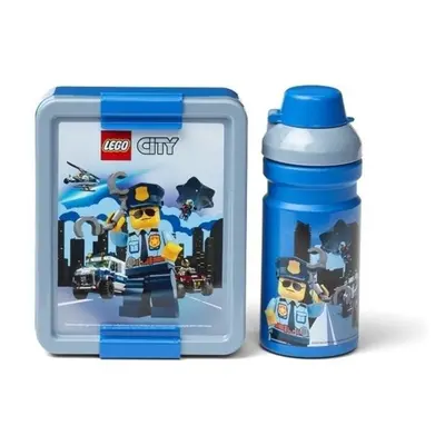 LEGO City svačinový set (láhev a box) modrá - Autor Neuveden