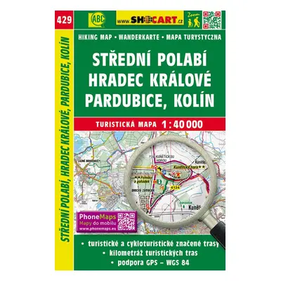 Střední Polabí, Hradec Králové, Pardubice, 1:40 000 - Autor Neuveden