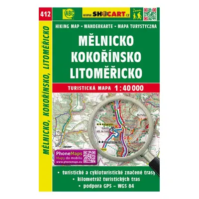 Mělnicko, Kokořínsko, Litoměřicko 1:40 000 - Autor Neuveden