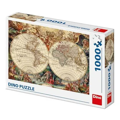 Puzzle 1000 Historická mapa - Autor Neuveden