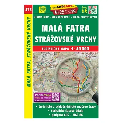 Malá Fatra, Strážovské vrchy 1:40 000 - Autor Neuveden