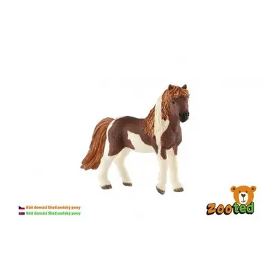 Kůň domácí Shetlandský pony zooted plast 12cm v sáčku - Autor Neuveden