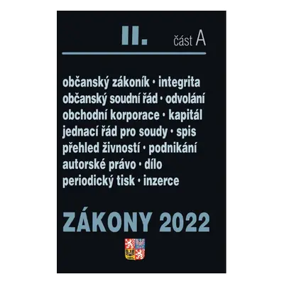 Zákony II A/2022 – Občanský zákoník - Autor Neuveden