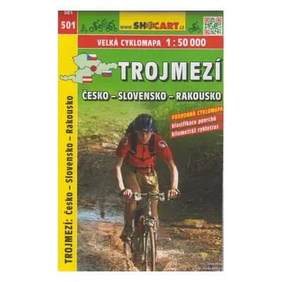 Trojmezí Česko-Slovensko-Rakousko cyklomapa 1:50 000 - Autor Neuveden