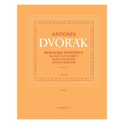 Moravské dvojzpěvy - Antonín Dvořák