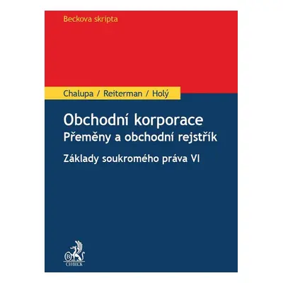 Obchodní korporace - Mgr. David Reiterman