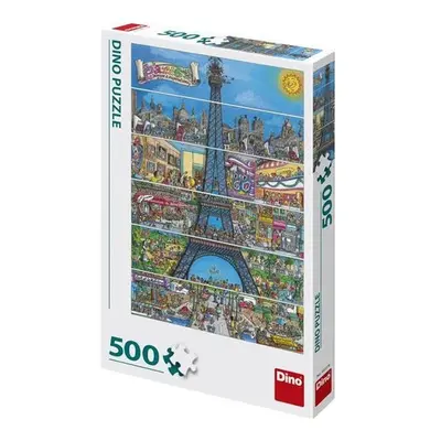 Puzzle 500 Eiffelova věž kreslená - Autor Neuveden