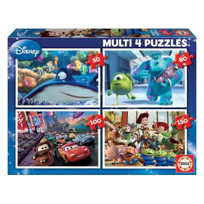 Puzzle Disney Pixar Mix 4v1 - Autor Neuveden