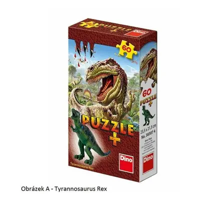 Puzzle 60 Dinosauři + figurka - Autor Neuveden