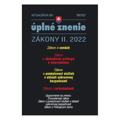 Aktualizácia II/6 2022 – Sloboda informácií, Zákon o cenách - Autor Neuveden