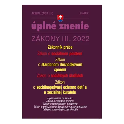 Aktualizácia III/8 2022 – Zákonník práce - Autor Neuveden