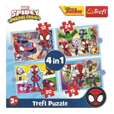 Puzzle Spidey a jeho úžasní přátelé 4v1 - Autor Neuveden